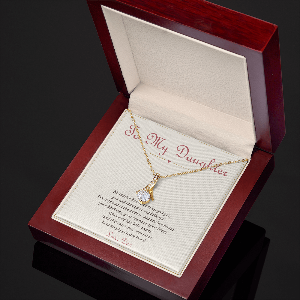 To My Daughter – Alluring Beauty Necklace with Message Card
