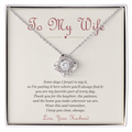 To My Wife – Love Knot Necklace with Message Card